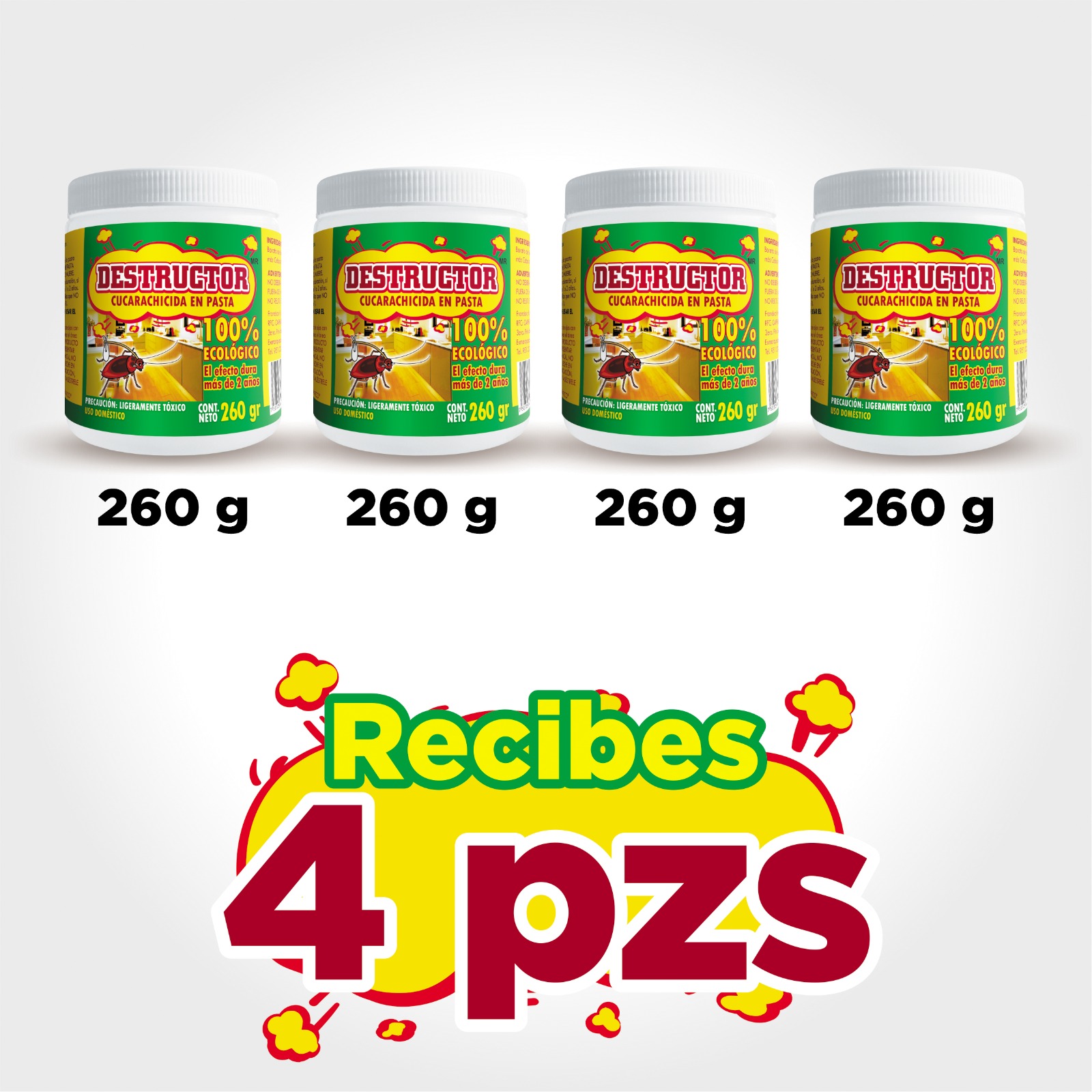 Pack de 4 Tarros Destructor